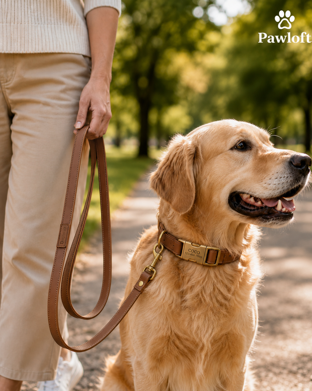 Personalized Dog Walking Set — Engraved Collar & Leash