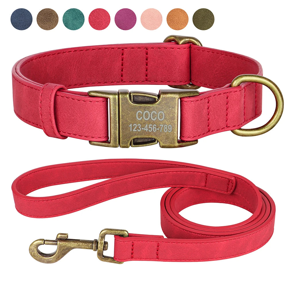 Personalized Dog Walking Set — Engraved Collar & Leash