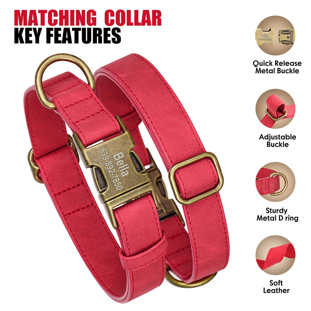 Personalized Dog Walking Set — Engraved Collar & Leash